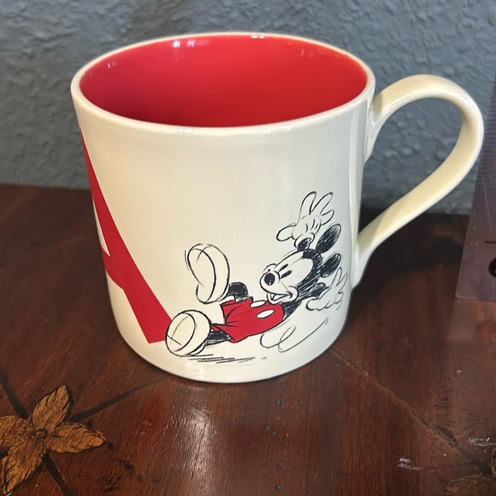 Mug, authentic Disney parks, Mickey with letter A. Condition new